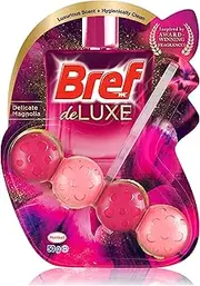Bref Deluxe Disposable Toilet Bowl Cleaner (50g), Hanging Toilet Freshener with Delicate Magnolia Scent to Deep Clean Toilet, Toilet Foaming Cleanser Rim Blocks
