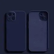 Square Liquid Silicone Phone Case for iPhone 11 12 13 14 Pro Max Mini XS Max X XR 7 8 Plus Full Lens Protection Cover,Blue Color,for iPhone 12 Pro