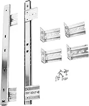 HOMSFOU Lid Steel Ball Bearings Keyboard Rail Under Desk Sliding Tray for Mute Smooth Performance