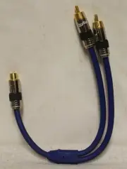 ProFlex RCA Y-Split Female to 2 X Male Audio Cable Connector Adapter Gold Plated