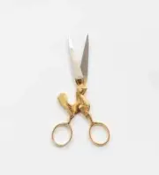 Rooster Cock Decorative & Embroidery Scissor, 3.3/4", Gold Plated Handles