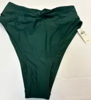 NWT American Eagle Aerie Dark Green High Cut Cheeky Swim Bottoms