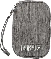 Homoyoyo Portable Electronics Accessories Organizer Bag Travel Tech Cable Storage Case Lightweight for Data Cables Chargers Earphones Grey