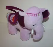 New Gymboree Girls Spice Market Plush Purple Elephant Toy Purse Fun to Carry