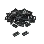 DIP IC Chip Socket Adapter Flat Pin 16P 2.54mm Pitch IC Socket, 30 Pack