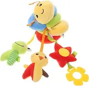 Abaodam Soft Plush Spiral Hanging Versatile Developmental Plush for Crib Stroller Car Seat Soothing Doll with Tags for Sensory Engagement and Comfort