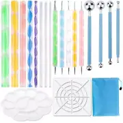 19pcs Mandala Dotting Tools Set Pen Dotting Tools Mandala Stencil Ball Stylus...
