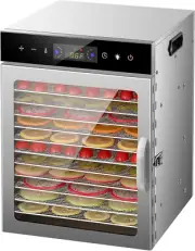 Food Dehydrator, 12 Stainless Steel Trays Dehydrators for Food and Jerky, Herbs,