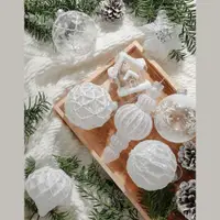 在飛比找ETMall東森購物網優惠-Hromeo圣誕裝飾北歐ins圣誕玻璃球圣誕樹裝飾異形雪花球