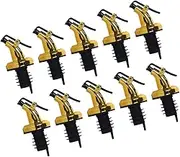 MAGICLULU 10Pcs Press Type Electroplating Oil Bottle Nozzle Leakproof Pour Spouts for Oil Vinegar and Syrups Easy to Use and Clean Kitchen Supply Finish