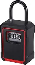 HEALEEP Box Hanging Key Lock Box Secure Metal Key Storage with Code for Home Office Garage Easy to Reset Combination for Family Access