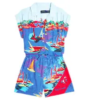[Polo Ralph Lauren Kids] Polo Ralph Lauren Kids Printed jersey playsuit Y 10 multicoloured