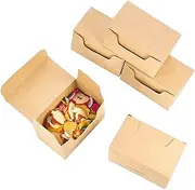 50 Pack Kraft Paper Gift Boxes with Jute Twine - Small Cardboard Box for Party Favors, Candy, and DIY Gifts - 3.9 x 2.4 x 2.4 Inches