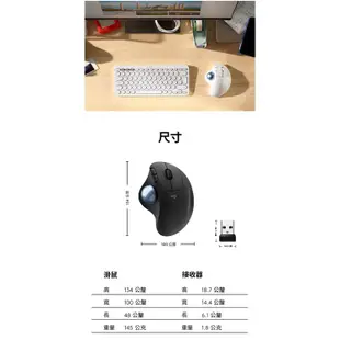 Logitech 羅技 Ergo M575 無線軌跡球滑鼠 - 白 現貨 廠商直送