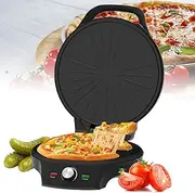12" Electric Pizza Oven, Compact Pizza Maker with Double-Sided Heating/Non-Stick Coating/Dual Indicator Light, Portable Countertop Pizza Oven,for Home Restaurant