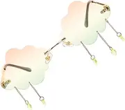 [CATIEBYE] Disco Sunglasses for Women Funny Cloud Glasses Fashion Rimless Sunglasses Acetate Material