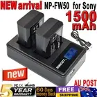 2X NP-FW50 Battery + Dual Charger For Sony Alpha A6300 A7 A7II A37 NEX-3 Camera