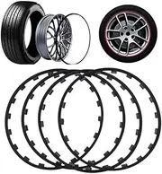Rim Protector Wheel Rim Protector 16-20In Alloy Wheel Protectors - Nylon Hubcap - Auto Tire Guard - Anti Scratch Wheel Protector - Set of 4 0809(Color:02,Size:19 inches)(4,17 inches)