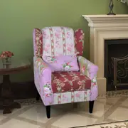 Armchair with Patchwork Design Fabric vidaXL