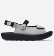 WOLKY Women's JEWEL XW Hook & Loop Ankle Strap Sandal, Light Grey Nubuck, SZ 39