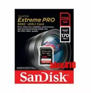 Sandisk Extreme Pro 256GB SD SDXC Memory Card 170MB/s UHS-I Class 10 U3 4K E
