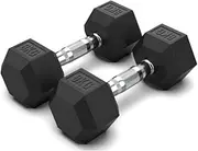 Hex Dumbbells, Fintness Dumbbell Set ,Rubber Coated Encased Dumbbells Weight, Exercise Hand Weights with Non-Slip Handles, for Women Men ,Home Gym ,Workout ,Strength Training ,Body Building- Sold in Pairs Or Individual