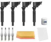 Ignition Coils & Iridium Spark Plugs Tune Up Kit For Jeep Wrangler 2.0L 18-2024