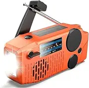 Emergency Crank Radio，Hand Crank Portable AM/FM/Weather Radio,Flashlight&Motion Sensor Reading, Phone Charger, SOS for Home and Emergency