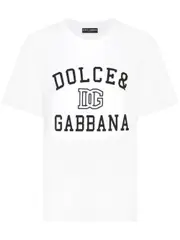 [Dolce & Gabbana] logo-print T-shirt 38 White