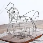 Metal Wire Chicken Egg Storage Basket Egg Storage Organizer for Dining Table