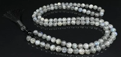 Labradorite Mala Beads Necklace | Fifth Chakra | Throat Chakra | Communication
