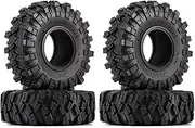 INJORA 1.0 Tires Crawler Mud Terrain Tires for SCX24 Bronco Gladiator C10 JLU Deadbolt B17 Axial 1/24 1/18 Crawler Tires,4PCS