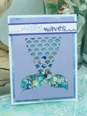 handmade Shaker Card Kit Mermaid Tail Stampin' Up! Make Waves Summer