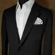 NEW - Cotton Pre-folded Pocket Square Insert - White with Black Polka Dots