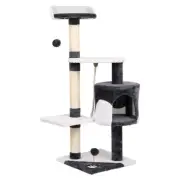 i.Pet Cat Scratcher Pole - White and Grey