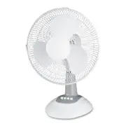 Lorell Desk Fan - 12" Diameter - 3 Speed - Quiet, Oscillating - 19.5" Height X