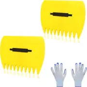 Leaf Scoops Hand Rakes, Leaf Scoops and Claws with Gloves, Lightweight Plastic L