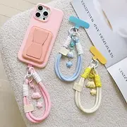 New fashionable mobile phone short rope white cloud star hanging decoration mobile phone hanging rope keychain camera hanging chain pendant mobile phone short