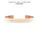 Daniel Wellington DW 手環 Emalie Slim 經典雙色手環玫瑰金x白S DW00400069