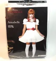 Annabelle Halloween Costume Adult Outfit Size Small Short Dress Wig Conjuring