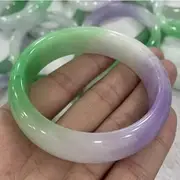 [BOSUGE] Exquisite Bracelet,Bracelet， Jades Bangles Natural Jadeite 54Mm-64Mm Ice Green Bracelet Elegant Princess Bracelet Best Light Gifts for Ladies-61-62Mm