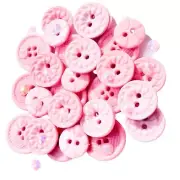 Color Me: Baby Pink Buttons- Shelly's Buttons - Doll Clothes Sewing Quilt Craft