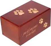 VANZACK Pet Memorial Wooden Urn for and Cats Durable Cremation Casket Ash Box for Pet Ashes Elegant Design Easy to Carry