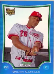 2009 Bowman Chrome Blue Refractor Rookie Wilkin Castillo Reds