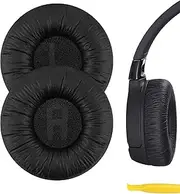 Geekria QuickFit Leatherette Replacement Ear Pads Compatible with JBL JR300, JR300BT, T450BT, T500BT, Tune 500, Tune 500BT, Tune 510BT, Tune 520 Headphones, Ear Cushions (Black)