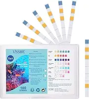 Adiwo Aquarium Test Strips, 7 in 1 Fish Tank Test Kit, Freshwater Saltwater Aquarium Water Test Kit to Detect pH Nitrite Nitrate Chlorine Carbonate Hardness, Testable in 60 seconds (GH & KH) (100 Pcs)