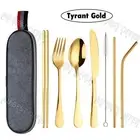8pcs Portable Stainless Tableware Dinnerware Travel Camping Cutlery AU