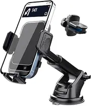 Car Phone Holder, Universal Mobile Phone Holder for car, Car Phone Mount for Dashboard Windshield Vent Compatible with All Smartphones