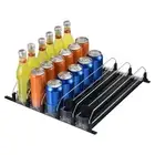 5Pcs Drink Organizer for Fridge Self-Pushing Soda Can Dispenser-Black
