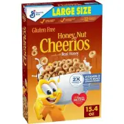 Honey Nut Cheerios Heart Healthy Breakfast Cereal with whole Grain Oats, 15.4 Oz